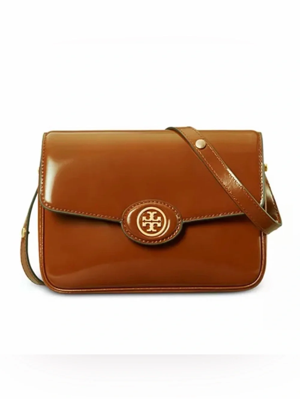 TORY BUTCH Robinson Spazzolato Leather Convertible Shoulder Bag